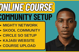 setup manage skool online course community kajabi mighty network skool community