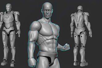 3d articulated figure 3d action figure 3d sculpting bjd figure for 3d printing