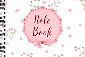 design custom notebook, book covers, journals, and planners
