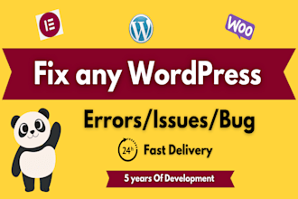 fix wordpress issues, errors, bug, woocommerce fix, wordpress help and support