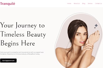 create a professional wordpress website for spa, salon, skincare or massage
