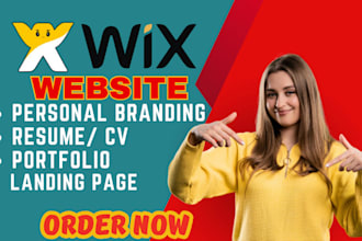 create wix personal branding website resume cv website wix portfolio website