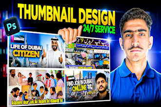 design eye catching podcast and vlog youtube thumbnail