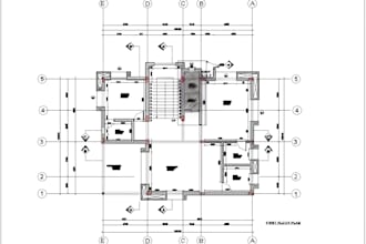 draft architectural 2d floorplan sections, elevations design in autocad
