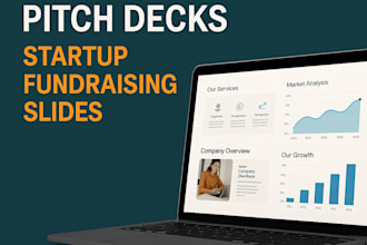 craft modern and engaging pitch decks for investors, startups and fundraising