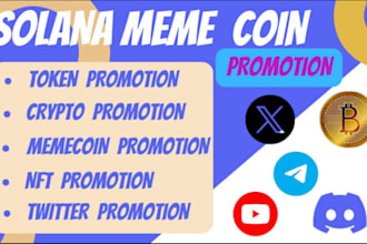 pump your crypto token, sol memecoin, nft, ico, cto, presale, telegram promotion