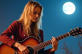 produce acoustic guitar, country song, female vocal, pop, soul, bluegrass