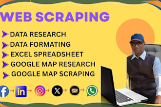 do online research and web scraping