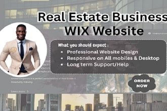 design a professional wix real estate website for agents and investors