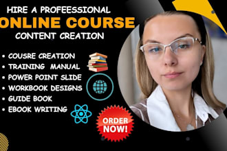 create a professional online course lesson plan creation elearning ghostwriting