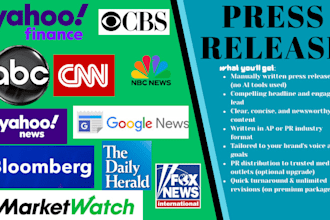 naturally write press release without ai and do pr distribution