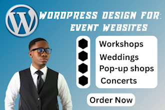 design stunning event websites for concerts, weddings etc