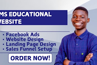 build lms educational website online course website education, elearning website