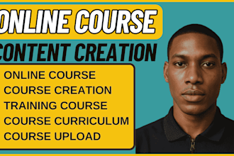 create ebook, online course creation content wriitng, curriculum, course content