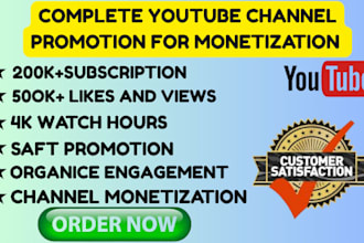 fast youtube promotion organic usa subscription complete channel monetization