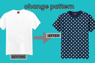 do color change, color correction of any image pattern change, change clothes