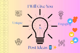 create unique and custom ideas for your content or business
