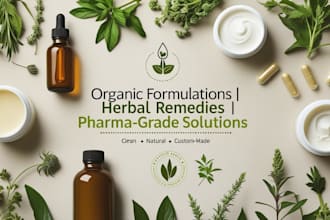 formulate organic cosmetics, pharma products herbal remedies