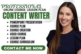 expertly create web based courses, udemy scripts, training manuals, video course
