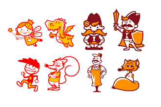 illustrate a unique logo toon mascot, toon character
