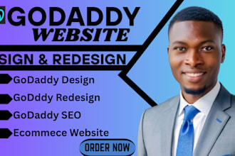 design godaddy website or redesign godaddy website design