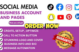 create social media accounts setup optimize  successfully launch social media