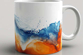 draw stylish mugs and cups for you