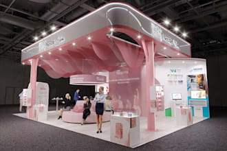 design 3d exhibition stall stand, trade show stalls, kiosk design and podium