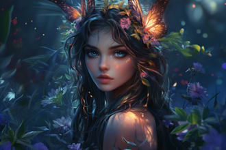 create printable wall art in whimsical and fantasy style