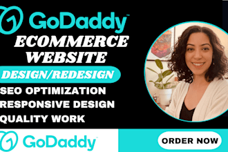 build pro godaddy website ecommerce store redesign godaddy website