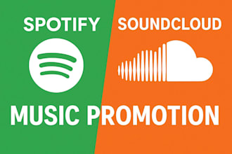do spotify, soundcloud and apple music promotion to boost plays or streams