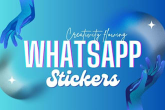 create creativity flowing whatsapp stickers and an intriguing logo design
