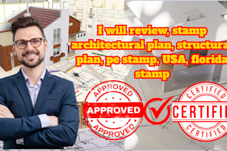 review, stamp architectural plan, structural plan, pe stamp, USA, florida stamp
