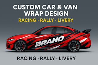 design professional racing, rally, and livery car wraps