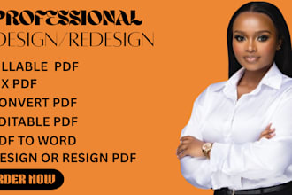 create editable fillable pdf form or design and fix your pdf
