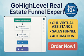set up real estate gohighlevel website, funnel and virtual assistant