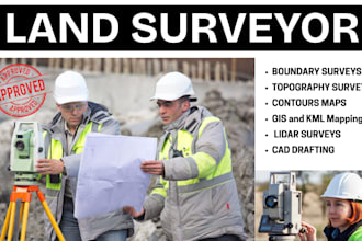 create accurate boundary and topography land surveys with engineering stamp