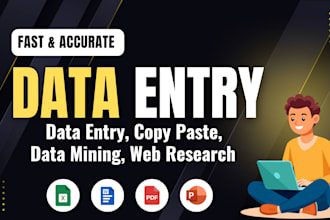 do data entry, copy paste, data scraping, email leads, pdf to excel data entry