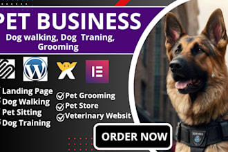 design wordpress website for dog walking pet sitting  grooming services