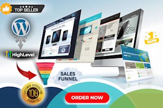 develop wordpress landing page for german audience, go high level, sales funnel