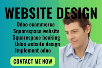 build develop odoo website design squarespace website booking migrate odoo erp
