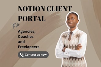 setup a notion client portal, notion CRM, custom notion, template notion expert