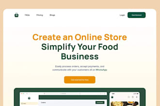 design coffee shop website, food cafe, bar, restaurant website with online order