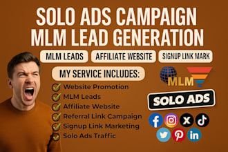 do solo ads campaign mlm lead generation affiliate website signup link marketing