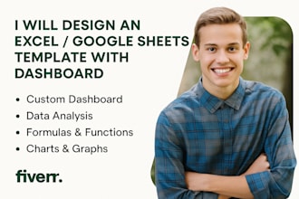 design excel or google sheets template