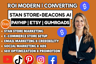do beacon ai store setup, stan store, stan store marketing ,payhip, gumroad