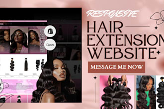design hair extension website hair extension shopify store hair website