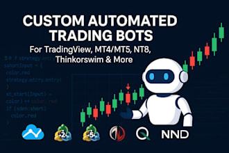 develop automated trading bot for tradingview thinkorswim mt4 mt5 nt8 quantower