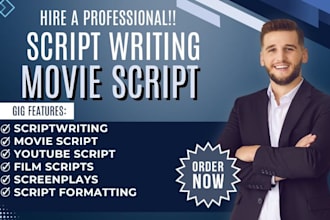 ghostwrite your movie script writing youtube script screen play script writing
