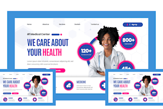 design medical hospital healthcare dental clinic homecare pharmacy website